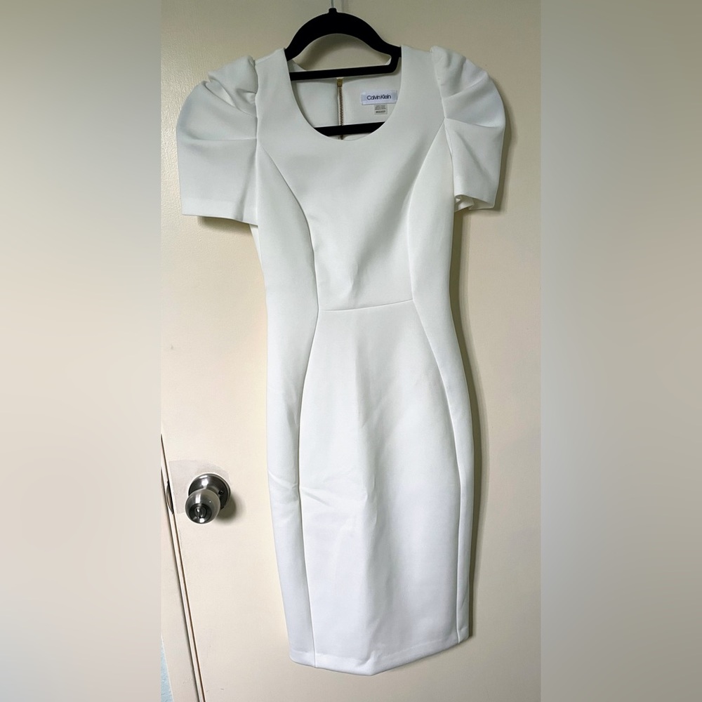 Calvin Klein White Sheath Dress